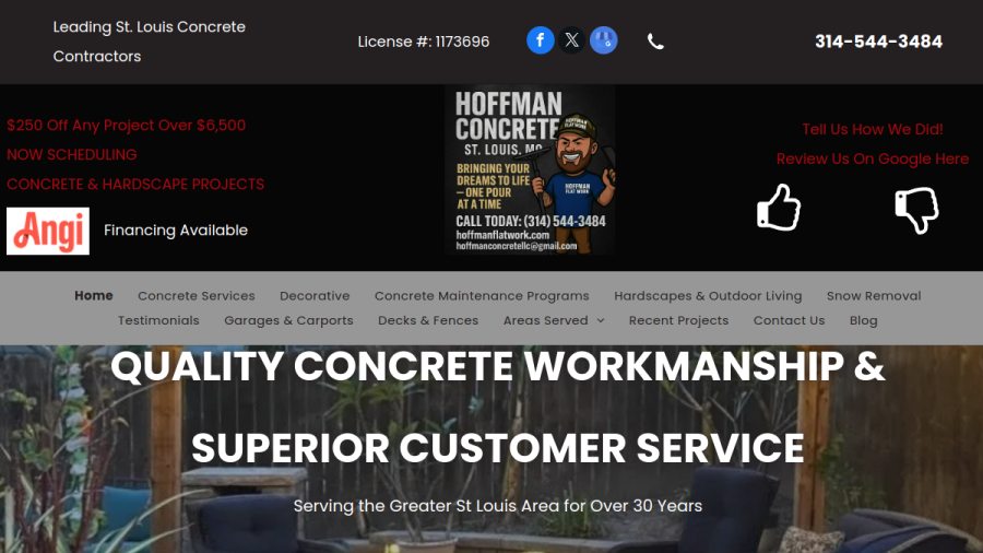 Hoffman Concrete LLC website