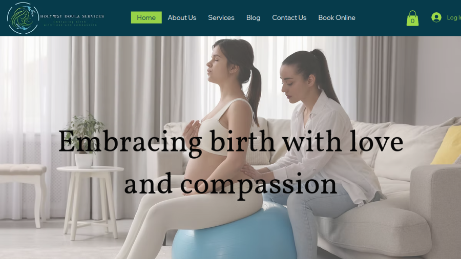 Holyway Doula Services website screenshot