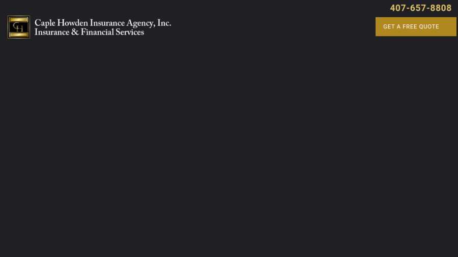 Screenshot of the Caple Howden Insurance website