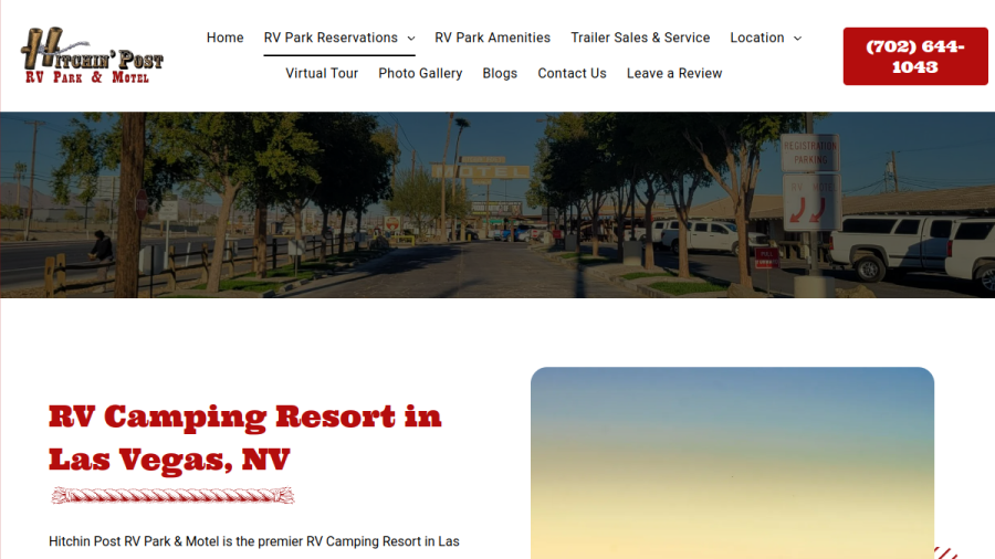 Hitchin' Post RV Park & Motel website