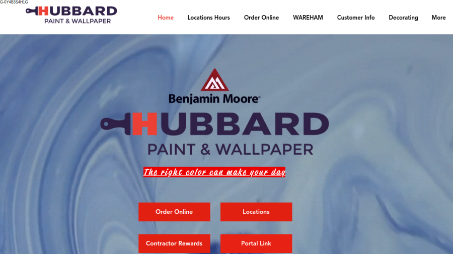 Hubbard Paint & Wallpaper website