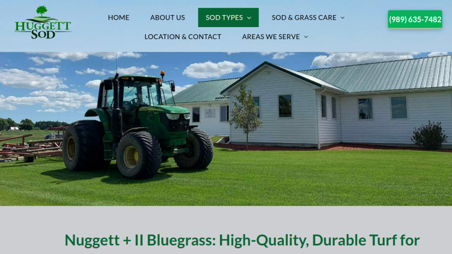 Huggett Sod Farm Inc website
