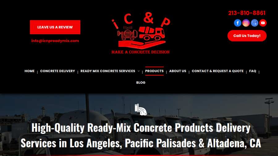 iC&P Ready Mix LLC website
