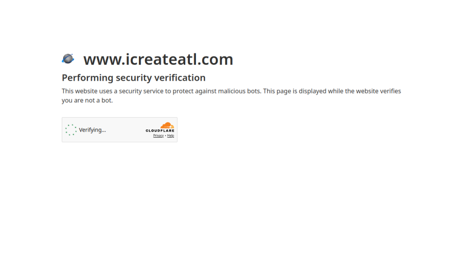 Website screenshot of Infinite Creations Atlanta