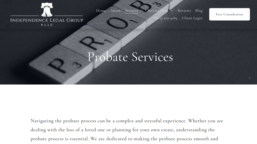 Independence Legal Group PLLC website