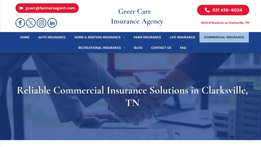 Greer Carr Farmers Insurance website