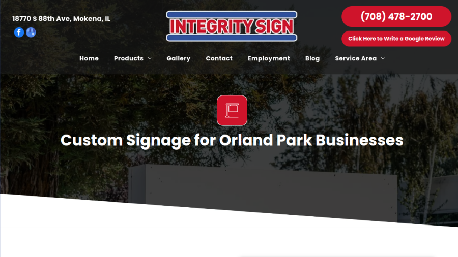 Integrity Sign Company website