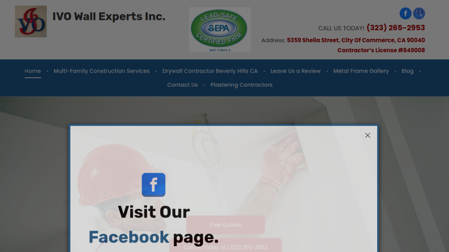 Ivo Wall Experts Inc. website