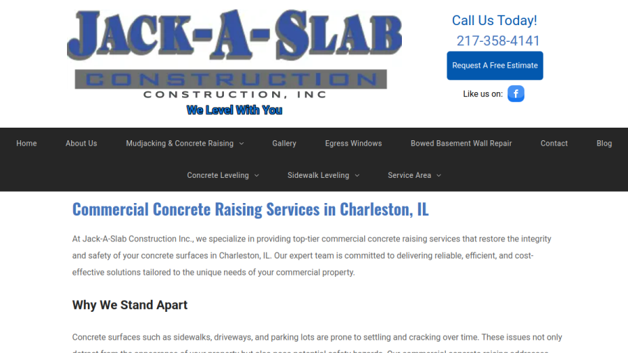 Jack-A-Slab Construction Inc website
