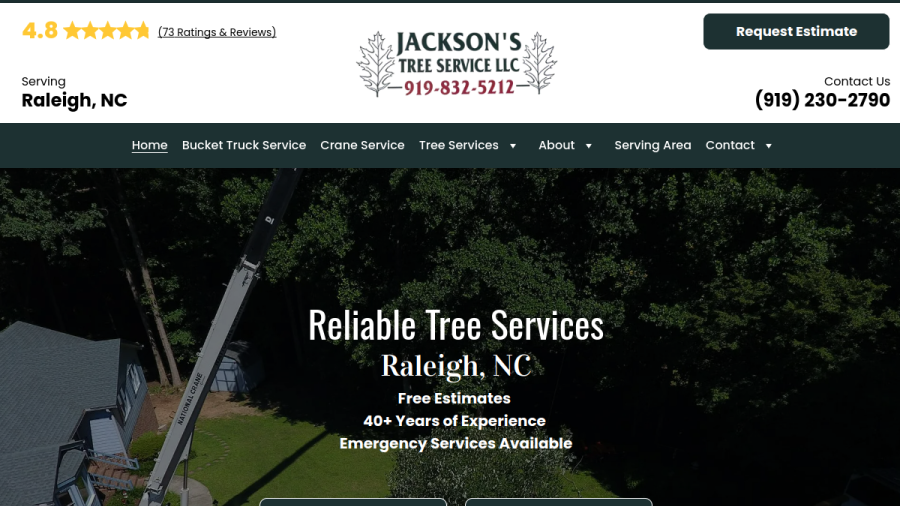 Jacksonâ€™s Tree Service, LLC website