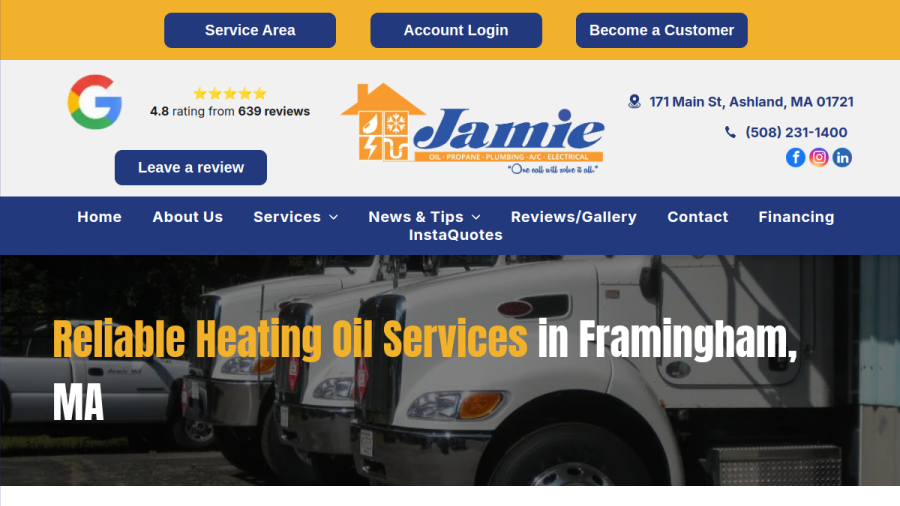 Jamie Oil website