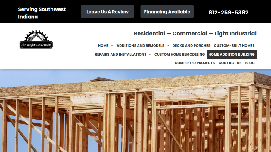 J&K Wagler Construction LLC website