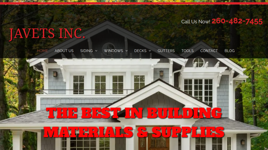 Screenshot of the Javets, Inc. website