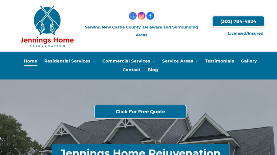 Jennings Home Rejuvenation website