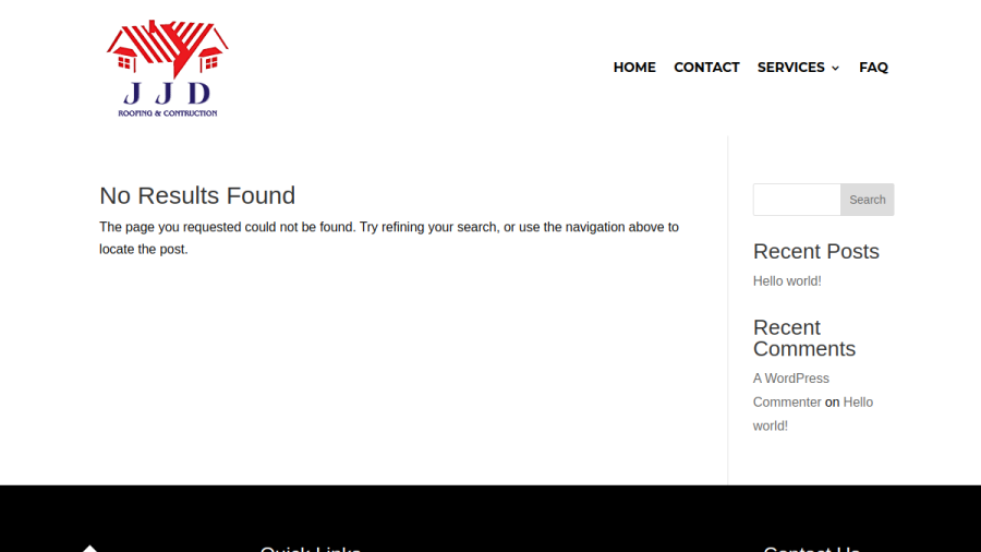 JJD Roofing & Construction website
