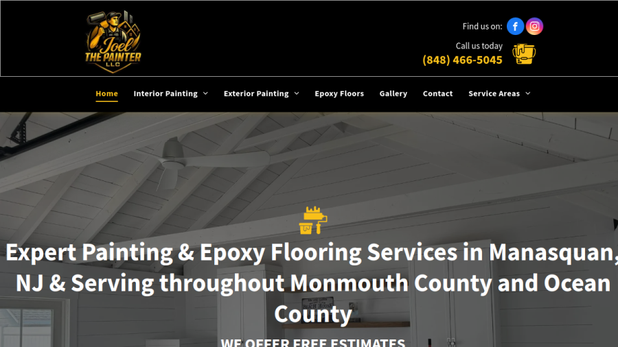 Screenshot of Joel The Painter LLC website
