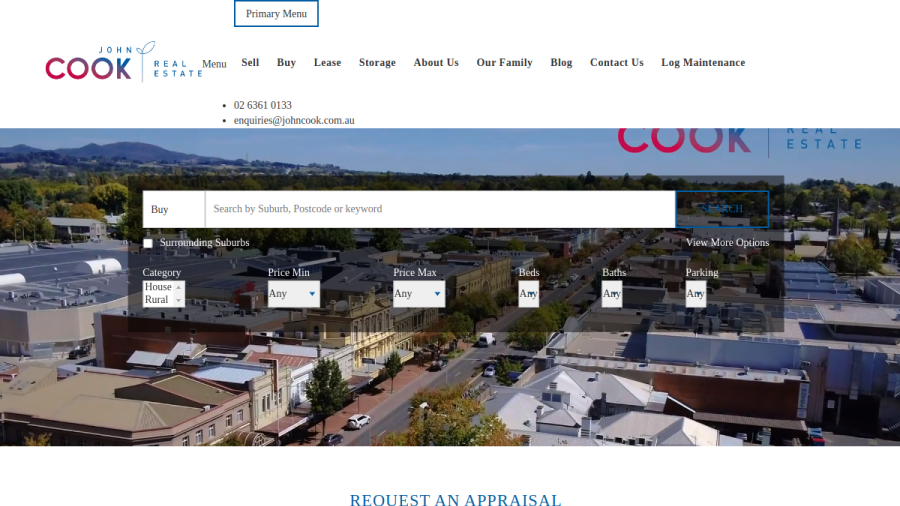 John Cook Real Estate website