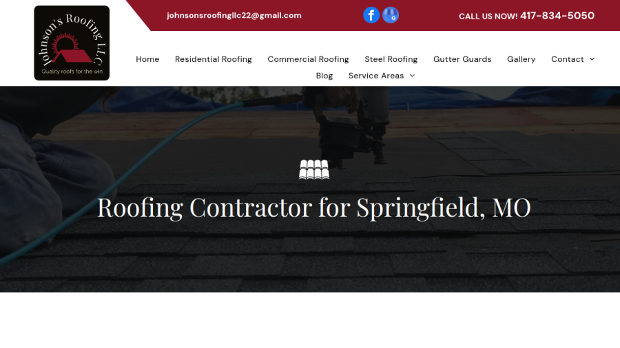 Johnson's Roofing LLC website