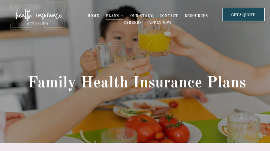 Health Insurance with Josalyn website