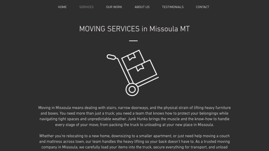 Moving Services Missoula MT website