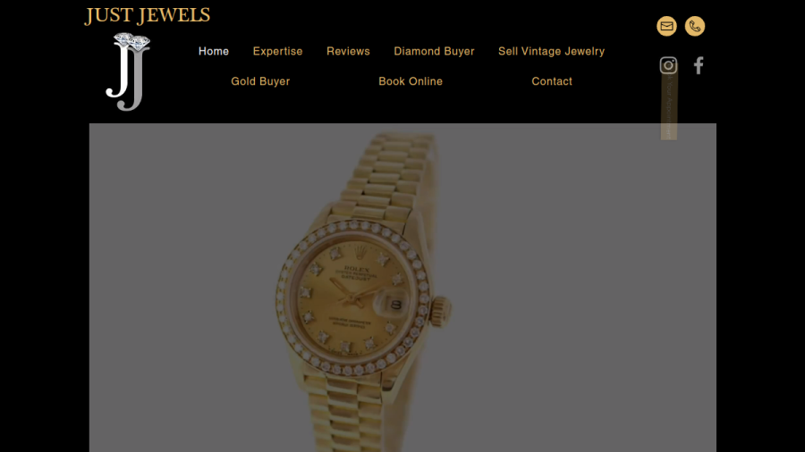 Screenshot of the Just Jewels USA | Jewelry, Diamond, Watches & Gold Buyers website