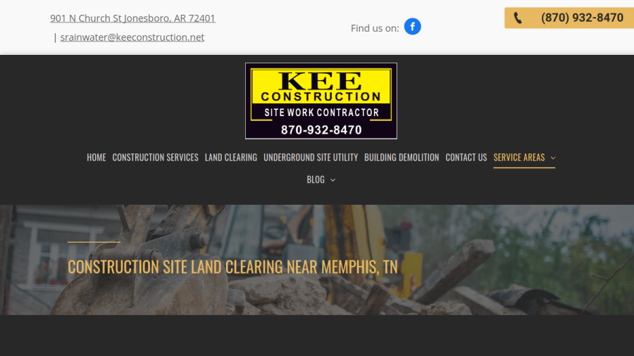 Kee Construction website