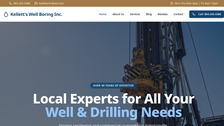 Kellett's Well Boring Inc website