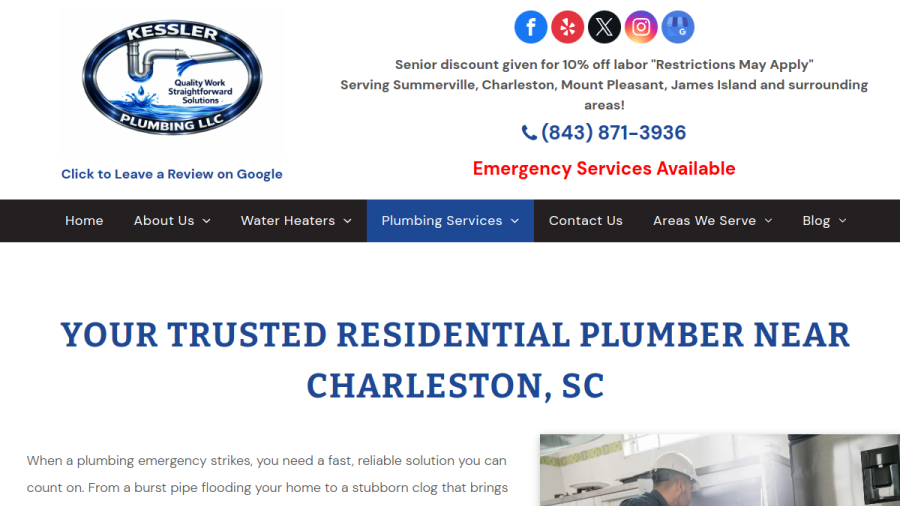 Kessler Plumbing LLC website