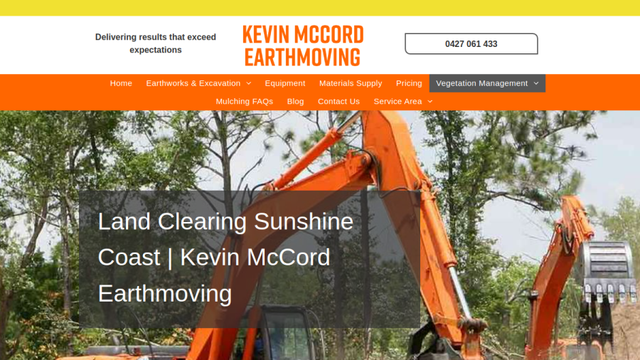 Kevin McCord Earthmoving website