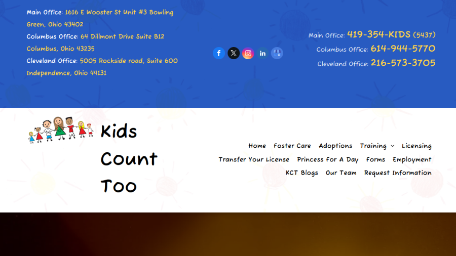 Kids Count Too website screenshot
