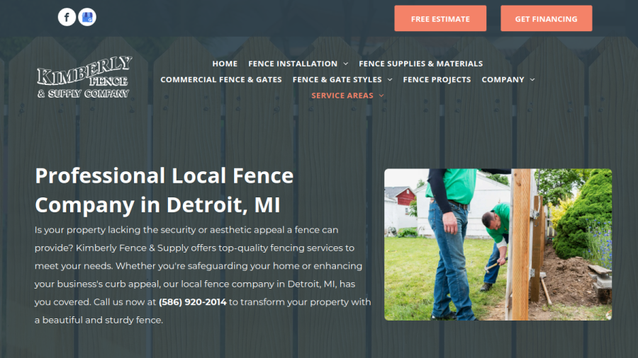Kimberly Fence & Supply Inc website
