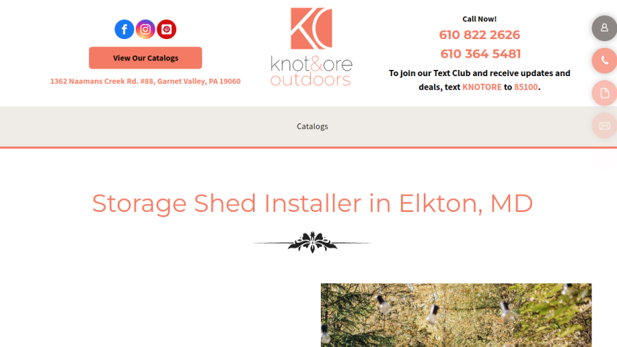 Knot & Ore Outdoors website