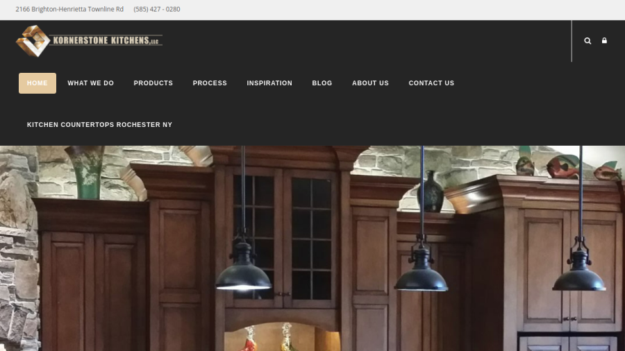 Screenshot of the Kornerstone Kitchens website