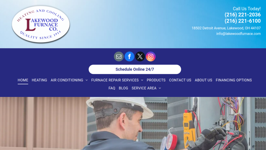 Lakewood Furnace Co website
