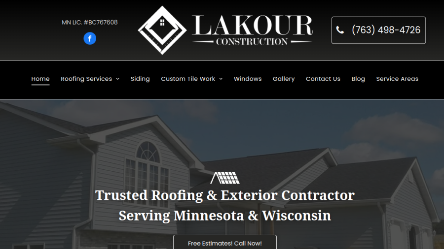 Lakours Construction website