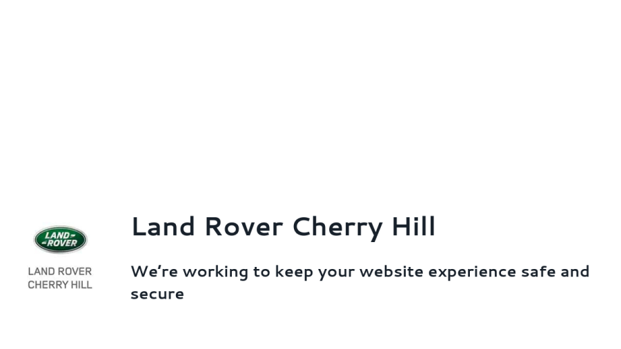 Screenshot of the Land Rover Cherry Hill website