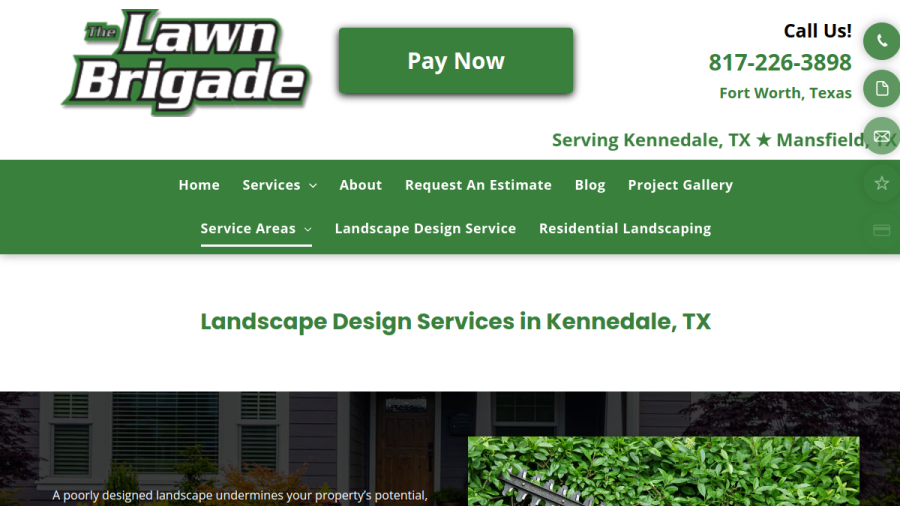 Lawn Brigade website