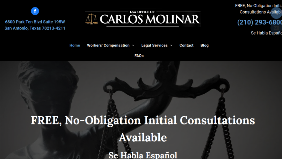 Law Office of Carlos Molinar website