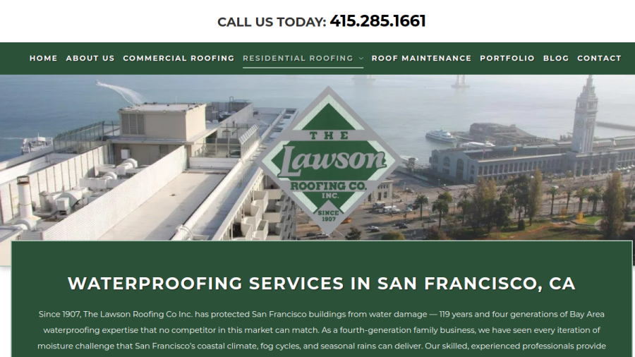 The Lawson Roofing Co., Inc. website