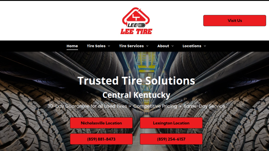 Lee Tire website