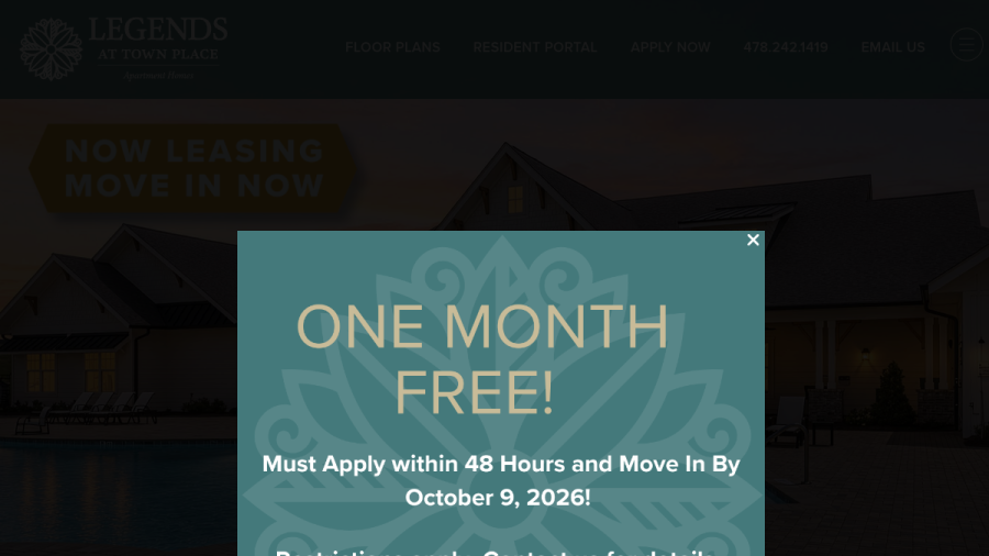 Legends At Town Place website