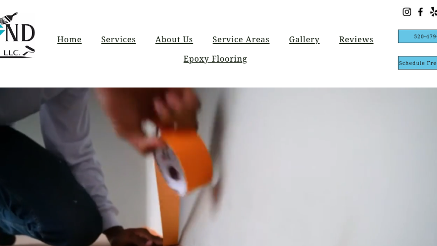 Screenshot of the LGND Painting website