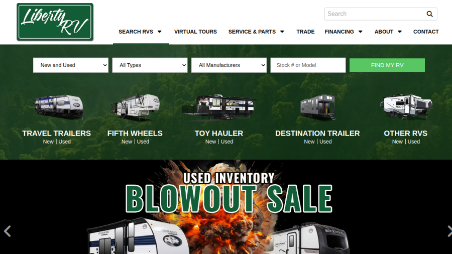 Liberty RV website
