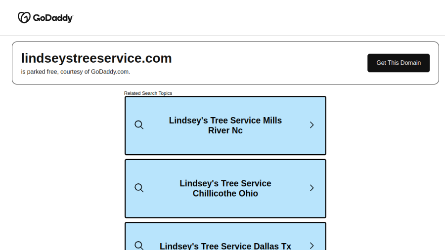 Lindsey's Tree Service website