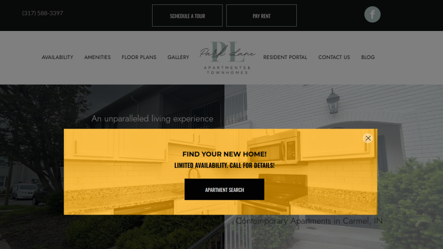 Park Lane Apartments & Townhomes website