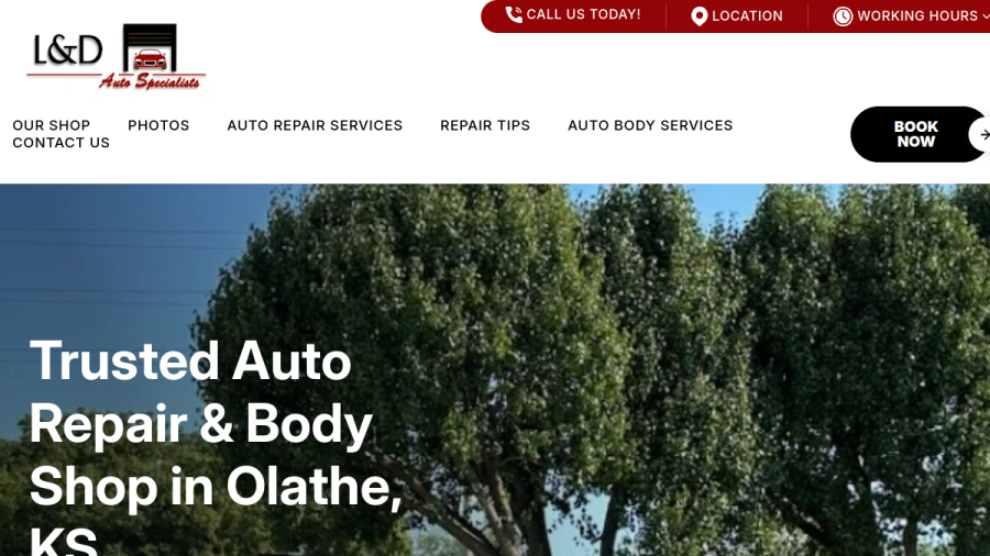 L & D Auto Specialists website
