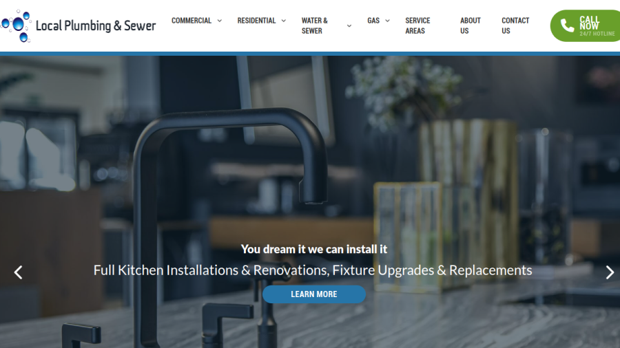 Local Plumbing & Sewer website