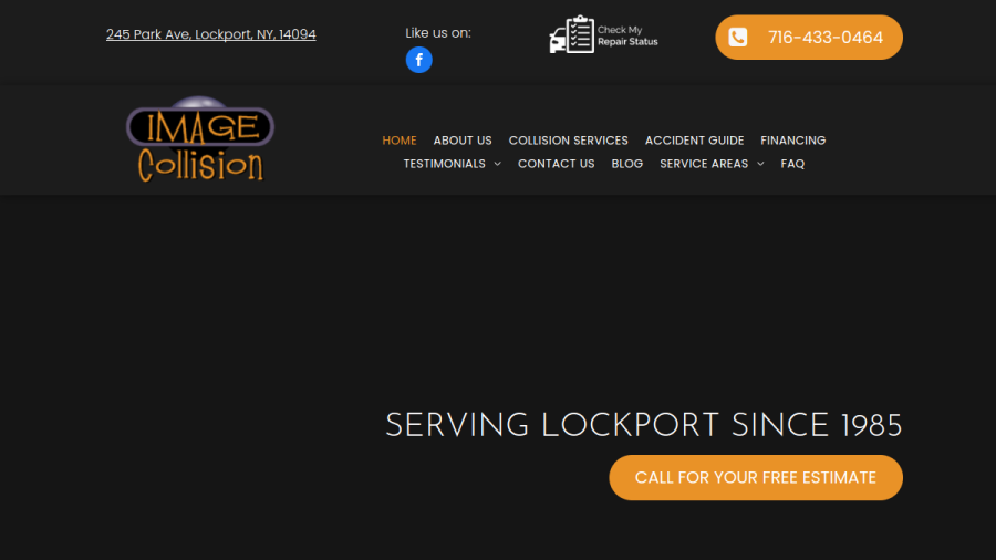 Screenshot of the Image Collision website