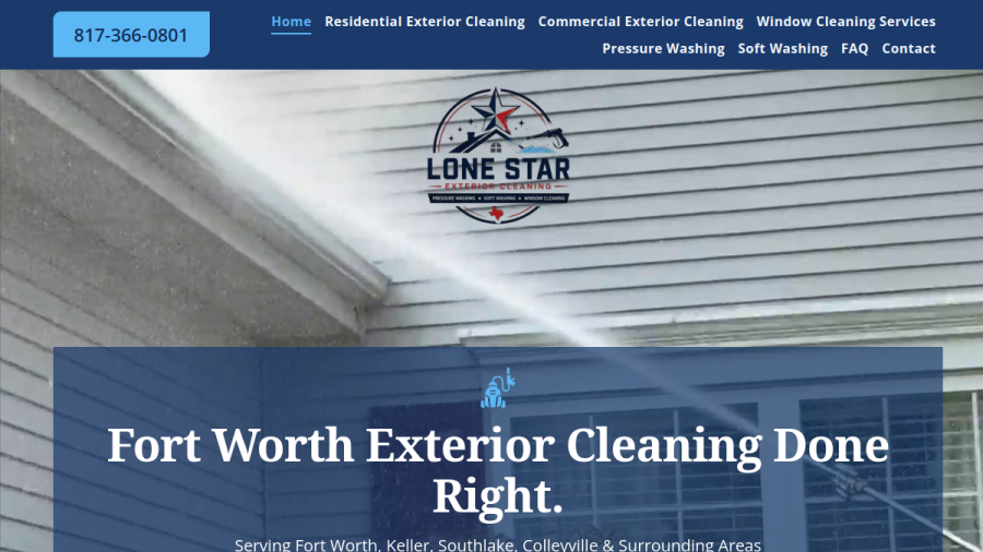 Lone Star Exterior Cleaning website