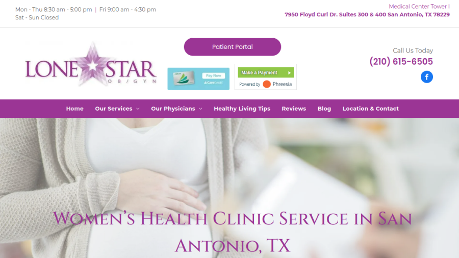 Lone Star OB/GYN Associates website